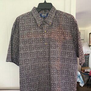 NEW Vintage ONO by Liberty House Hawaiian Aloha Button Down Shirt Large